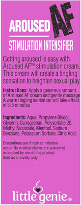 Little Genie Aroused AF Female Stimulation Cream 44ml Delay and Excite Sprays